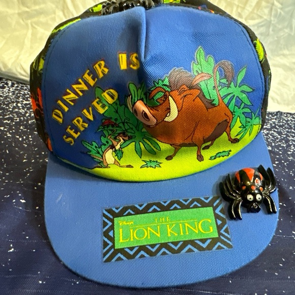 Disney The Lion King Vintage Cap Hat Timon Pumbaa Bug Dinner Served Children 4-7 - Picture 4 of 9